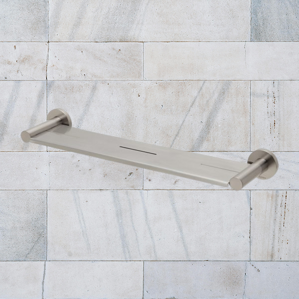 Phoenix Radii Metal Shelf Round Plate Brushed Nickel