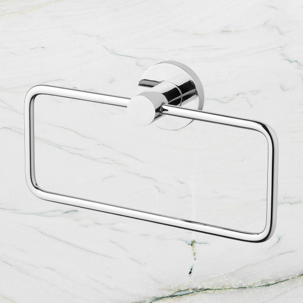 Phoenix Radii Hand Towel Holder Round Plate Chrome