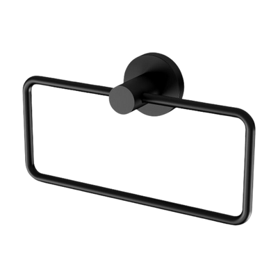 Phoenix Radii Hand Towel Holder Round Plate Matte Black
