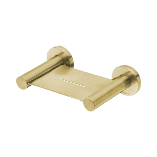 Phoenix Radii Soap Dish Round Plate Brushed Gold