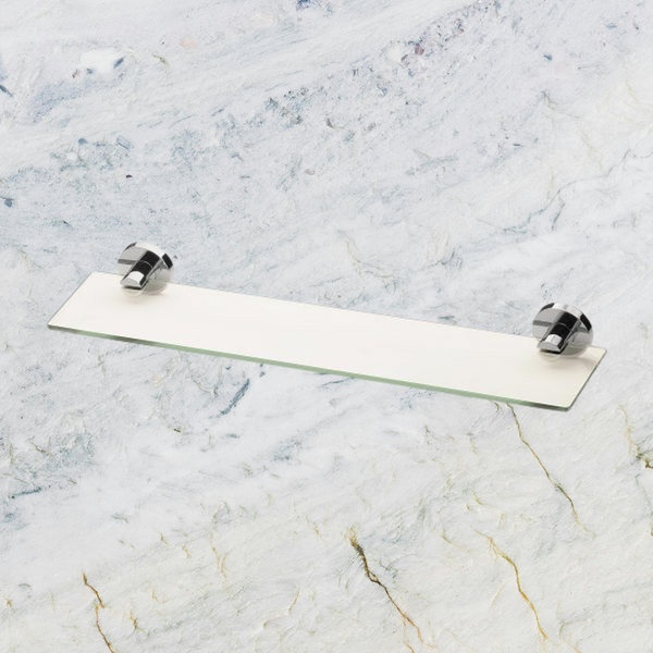 Phoenix Radii Glass Shelf Round Plate Chrome