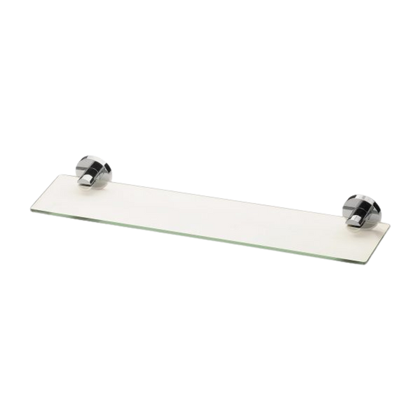 Phoenix Radii Glass Shelf Round Plate Chrome