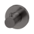 Phoenix Radii Robe Hook Round Plate Brushed Carbon
