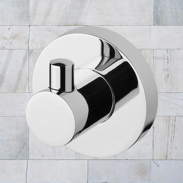 Phoenix Radii Robe Hook Round Plate Chrome