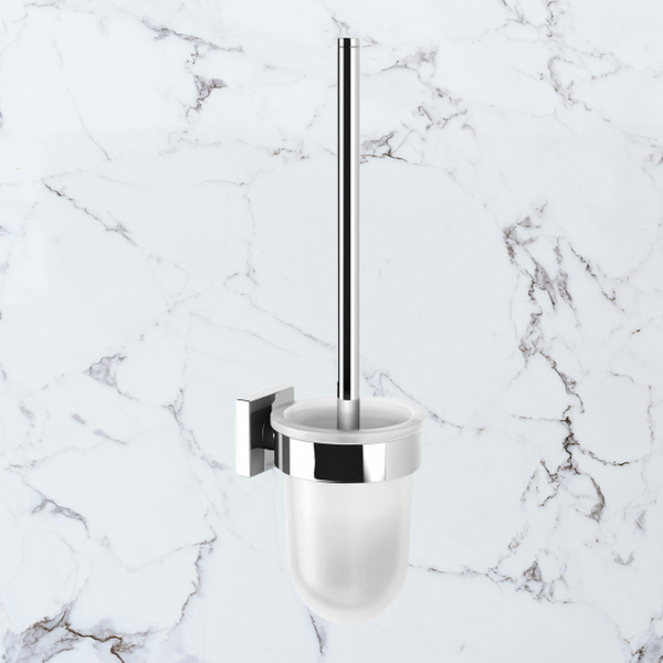 Phoenix Radii Toilet Brush & Holder Square Chrome
