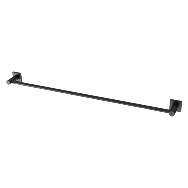 Phoenix Radii Single Towel Rail 800mm Square Plate Matte Black