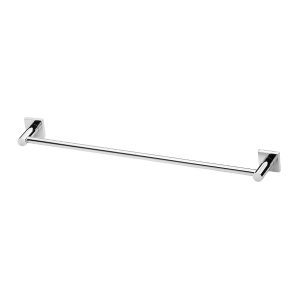 Phoenix Radii Single Towel Rail 600mm Square Plate Chrome