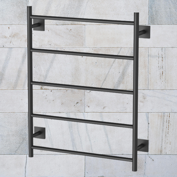 Phoenix Radii Towel Ladder 550 x 740mm Square Plate Matte Black