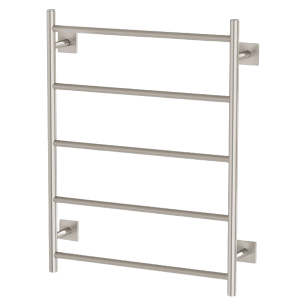 Phoenix Radii Heated Towel Ladder 550 x 740mm Square Plate Brushed Nickel