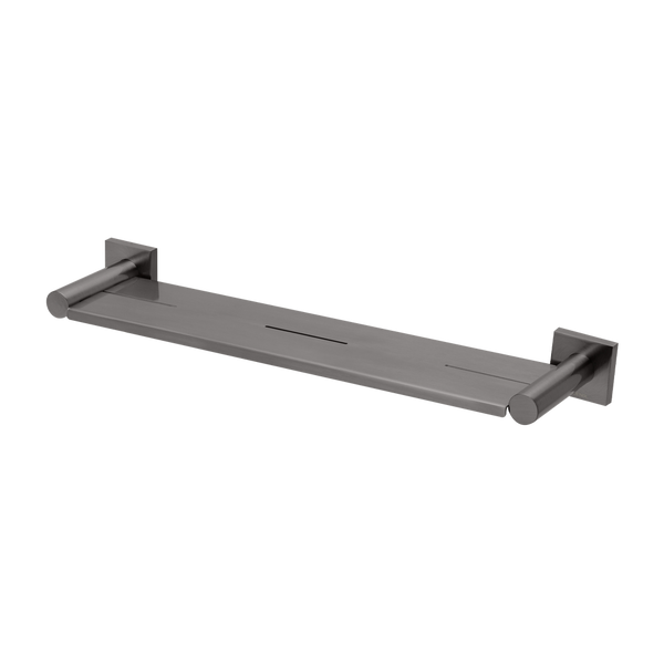 Phoenix Radii Metal Shelf Square Plate Brushed Carbon