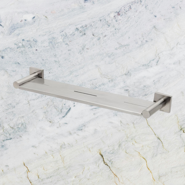 Phoenix Radii Metal Shelf Square Plate Brushed Nickel