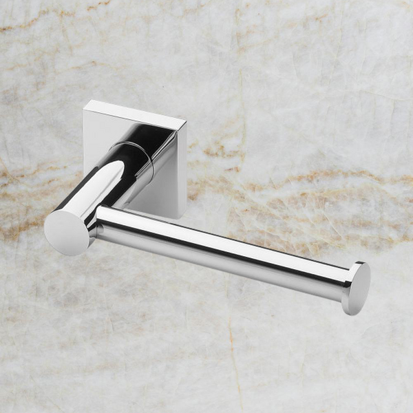 Phoenix Radii Toilet Roll Holder Square Plate Chrome
