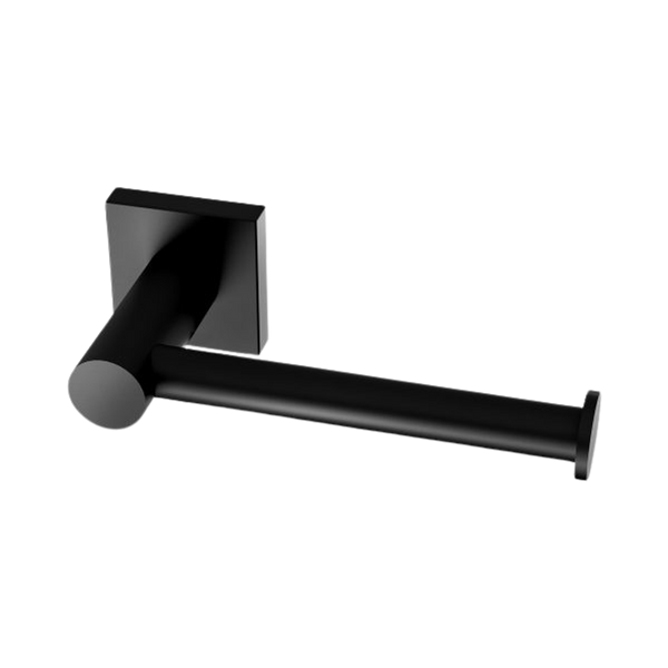 Phoenix Radii Toilet Roll Holder Square Plate Matte Black