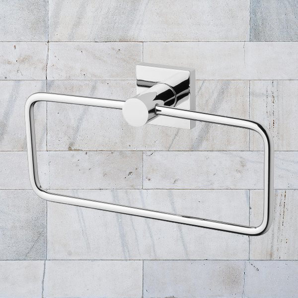 Phoenix Radii Hand Towel Holder Square Plate Chrome