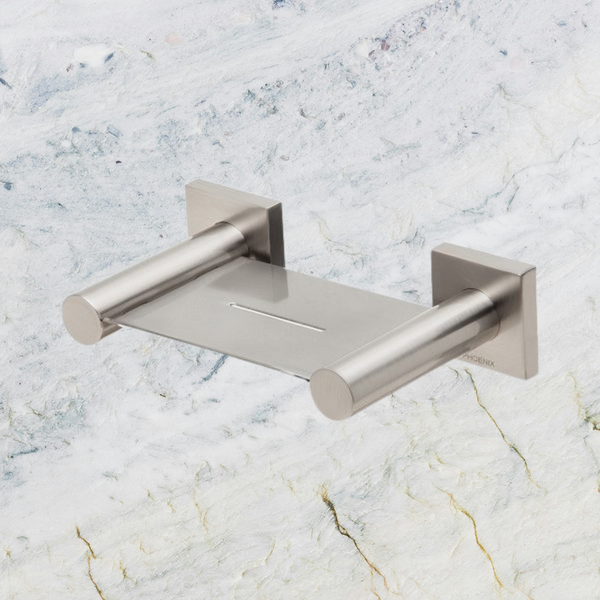 Phoenix Radii Soap Dish Square Plate Brushed Nickel