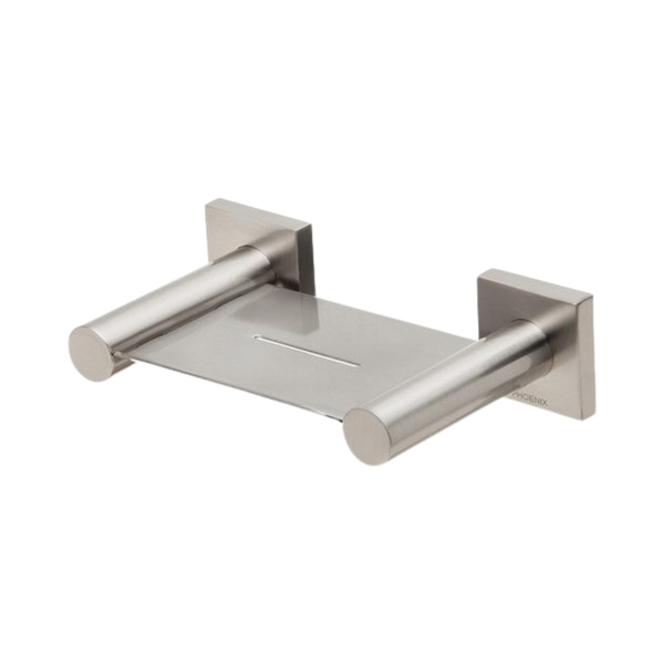 Phoenix Radii Soap Dish Square Plate Brushed Nickel