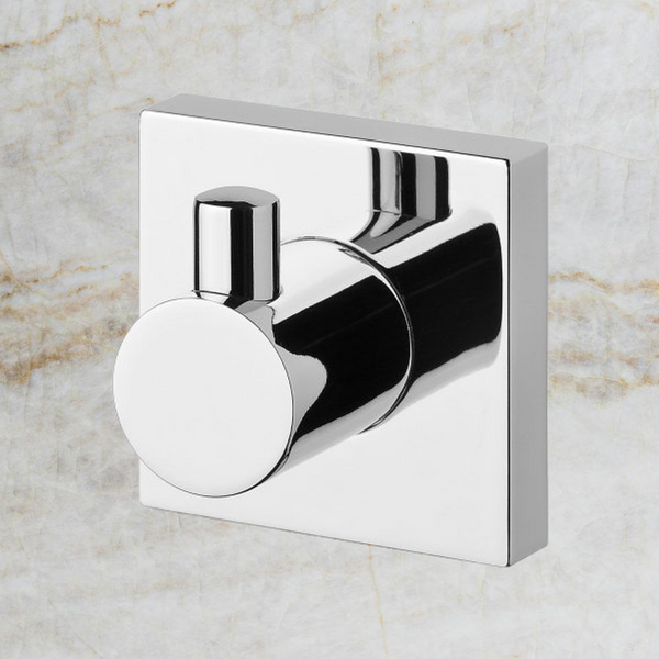 Phoenix Radii Robe Hook Square Plate Chrome