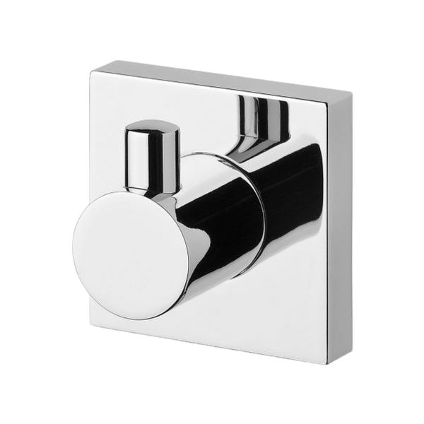 Phoenix Radii Robe Hook Square Plate Chrome