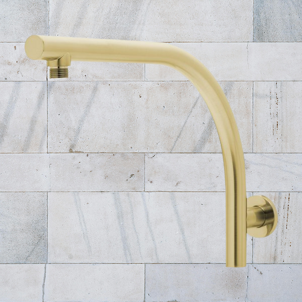 Phoenix Rush High-Rise Shower Arm Brushed Gold