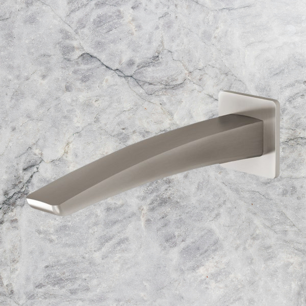 Phoenix Rush Wall Basin Outlet 180mm Brushed Nickel