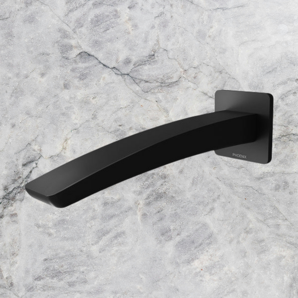 Phoenix Rush Wall Basin Outlet 180mm Matte Black