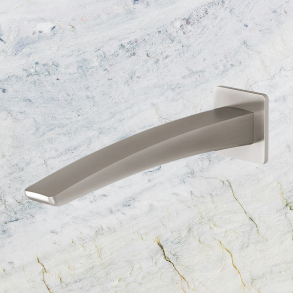 Phoenix Rush Wall Basin Outlet 230mm Brushed Nickel