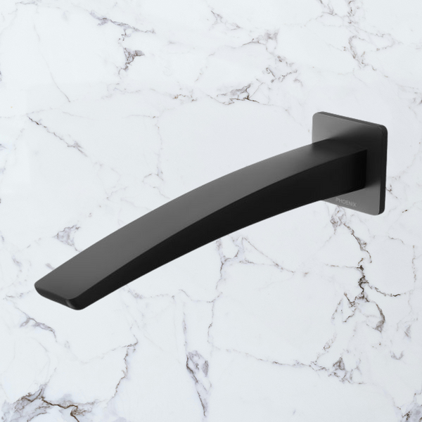Phoenix Rush Wall Basin Outlet 230mm Matte Black