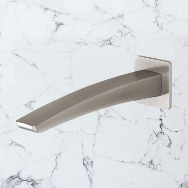 Phoenix Rush Wall Bath Outlet 180mm Brushed Nickel