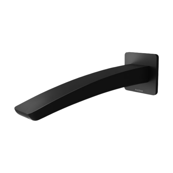 Phoenix Rush Wall Bath Outlet 180mm Matte Black