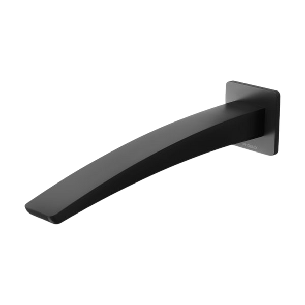 Phoenix Rush Wall Bath Outlet 230mm Matte Black
