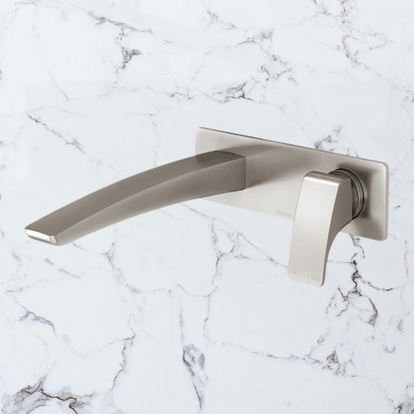 Phoenix Rush Wall Bath Mixer Set 180mm Brushed Nickel