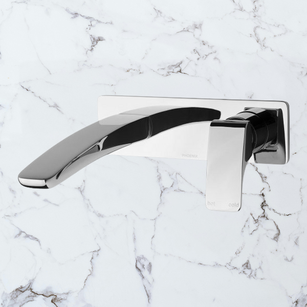 Phoenix Rush Wall Bath Mixer Set 180mm Chrome