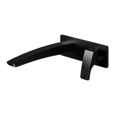 Phoenix Rush Wall Basin Mixer Set 180mm Matte Black