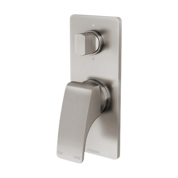 Phoenix Rush Shower / Bath Diverter Mixer Brushed Nickel