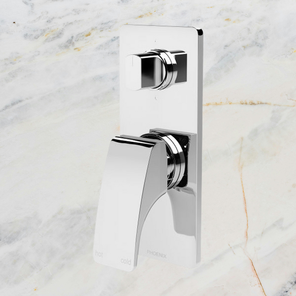 Phoenix Rush Shower / Bath Diverter Mixer Chrome