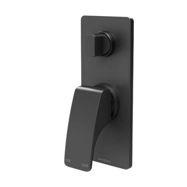 Phoenix Rush Shower / Bath Diverter Mixer Matte Black