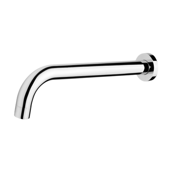 Phoenix Vivid Wall Bath Outlet 250mm Curved Chrome