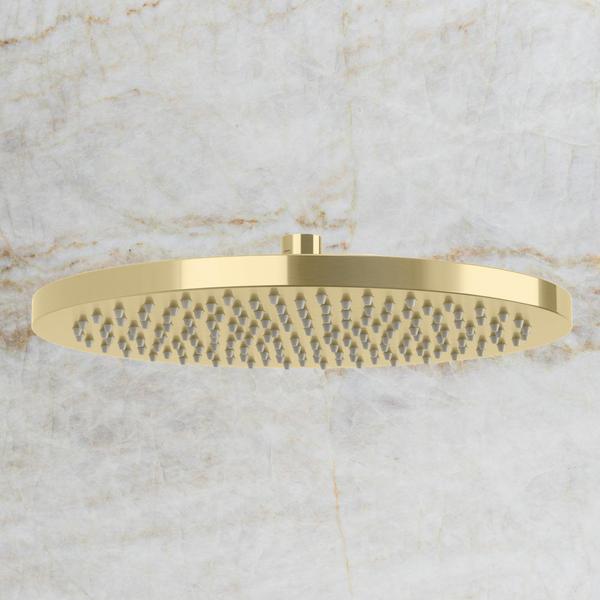 Phoenix Vivid Shower Rose 300mm Round Brushed Gold