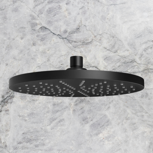 Phoenix Vivid Shower Rose 230mm Round Matte Black