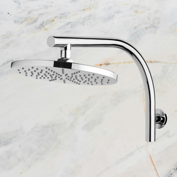 Phoenix Vivid High-Rise Shower Arm & 230mm Round Rose Chrome