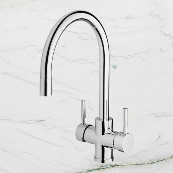 Phoenix Vivid Filtered Sink Mixer 220mm Gooseneck Chrome