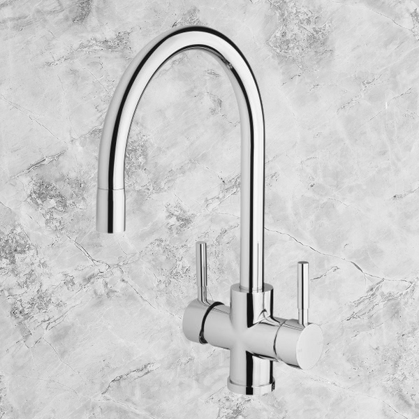 Phoenix Vivid Filtered Sink Mixer 220mm Gooseneck with Filters Chrome