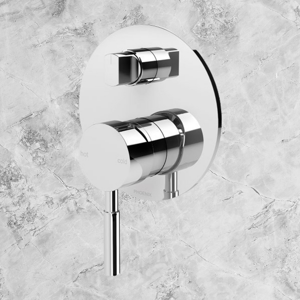 Phoenix Vivid Shower / Bath Diverter Mixer Chrome