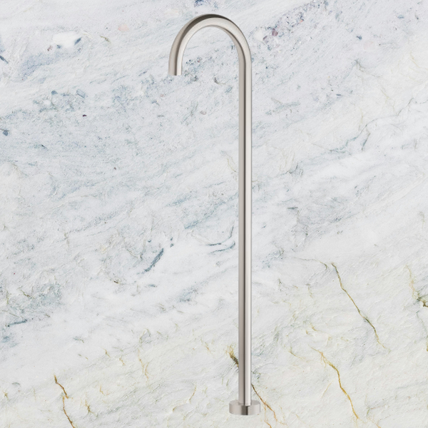 Phoenix Vivid Floor Mounted Bath Outlet 940mm Brushed Nickel