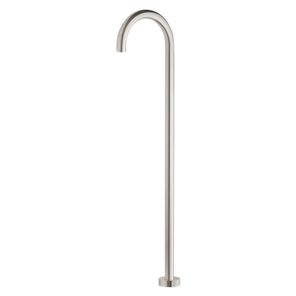 Phoenix Vivid Floor Mounted Bath Outlet 940mm Brushed Nickel