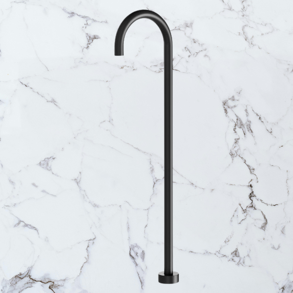 Phoenix Vivid Floor Mounted Bath Outlet 940mm Matte Black