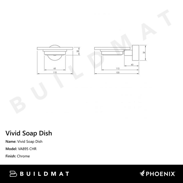 Phoenix Vivid Soap Dish Chrome