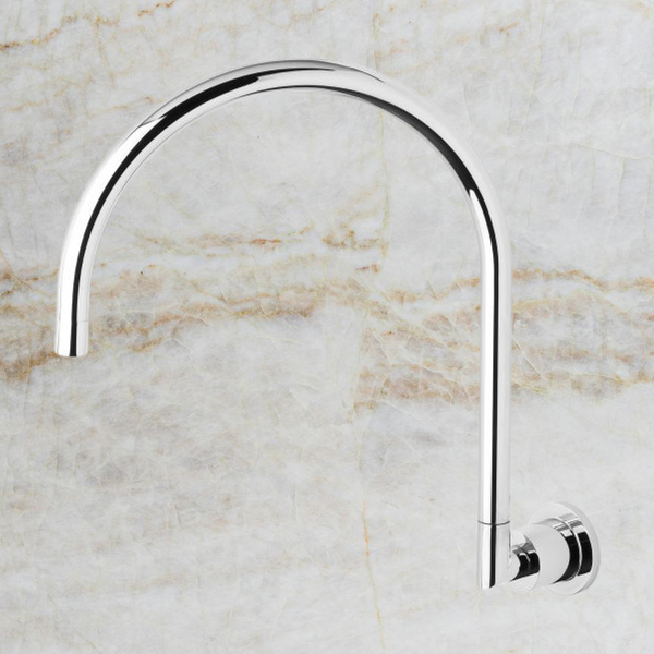 Phoenix Vivid Pin Lever Wall Sink Outlet 200mm Gooseneck Chrome