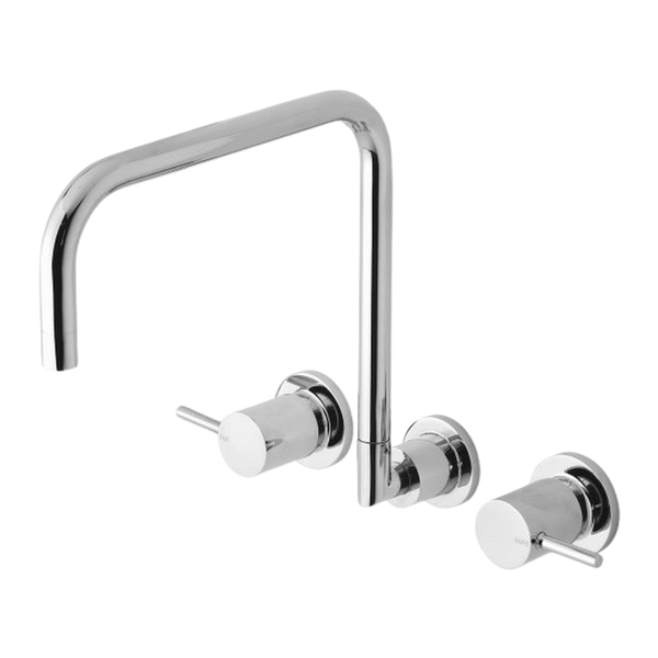 Phoenix Vivid Pin Lever Wall Sink Set 240mm Squareline Lead Free Chrome