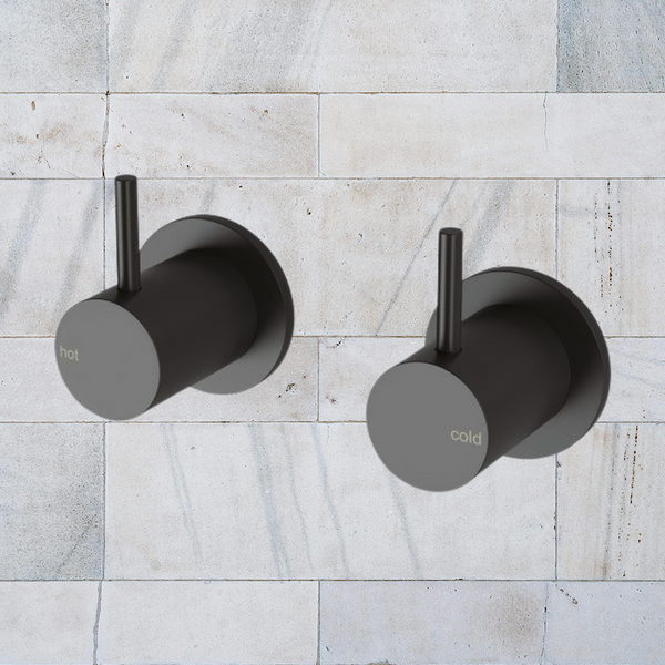 Phoenix Vivid Slimline Wall Top Assemblies Matte Black Lead Free